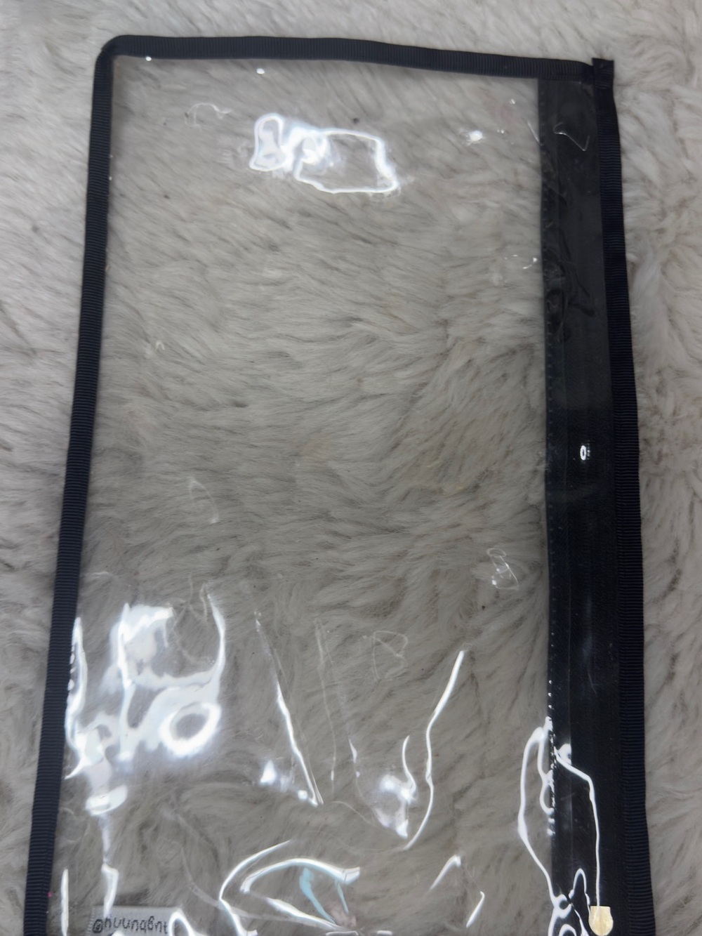 Clear Zip Tablet Sleeve with Black Trim - Protective Tablet Pouch